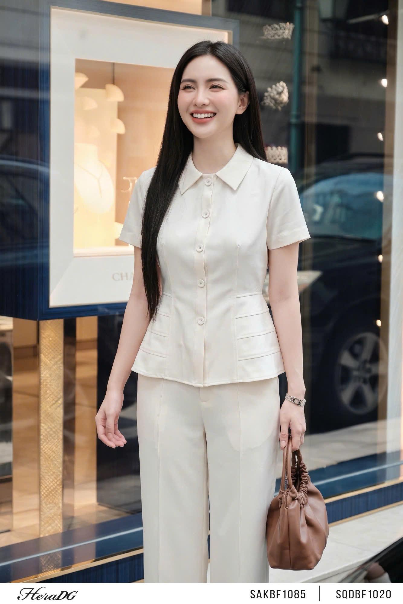 Áo peplum chần chỉ