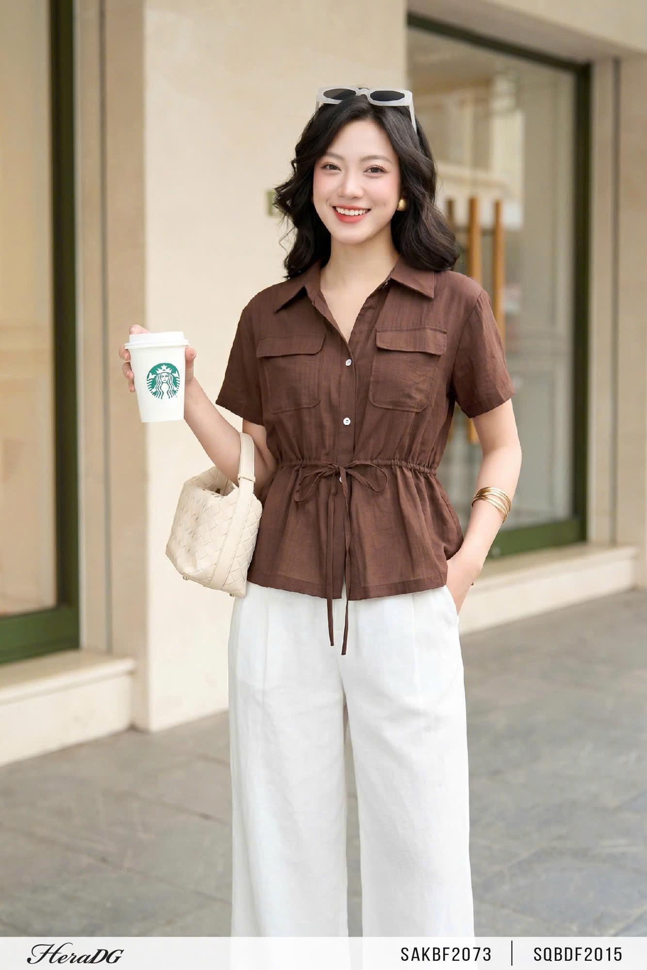 Áo kiểu eo rút dây