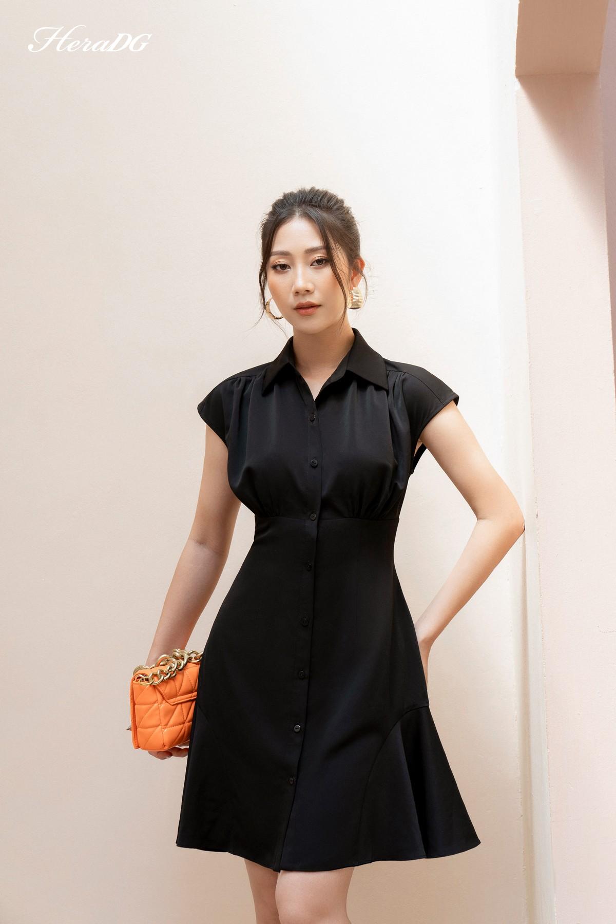 Đầm A vai chờm