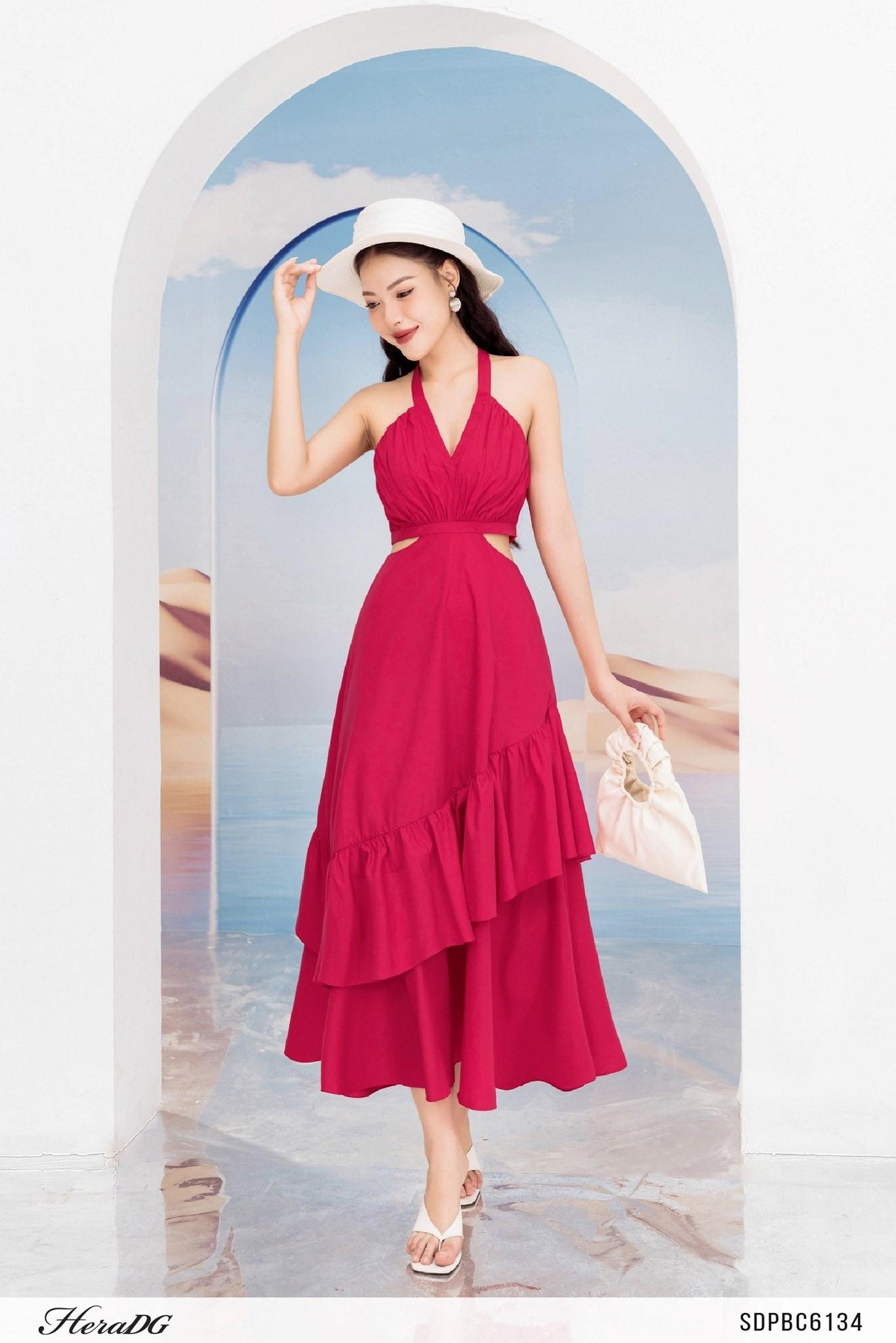 Đầm maxi cut-out