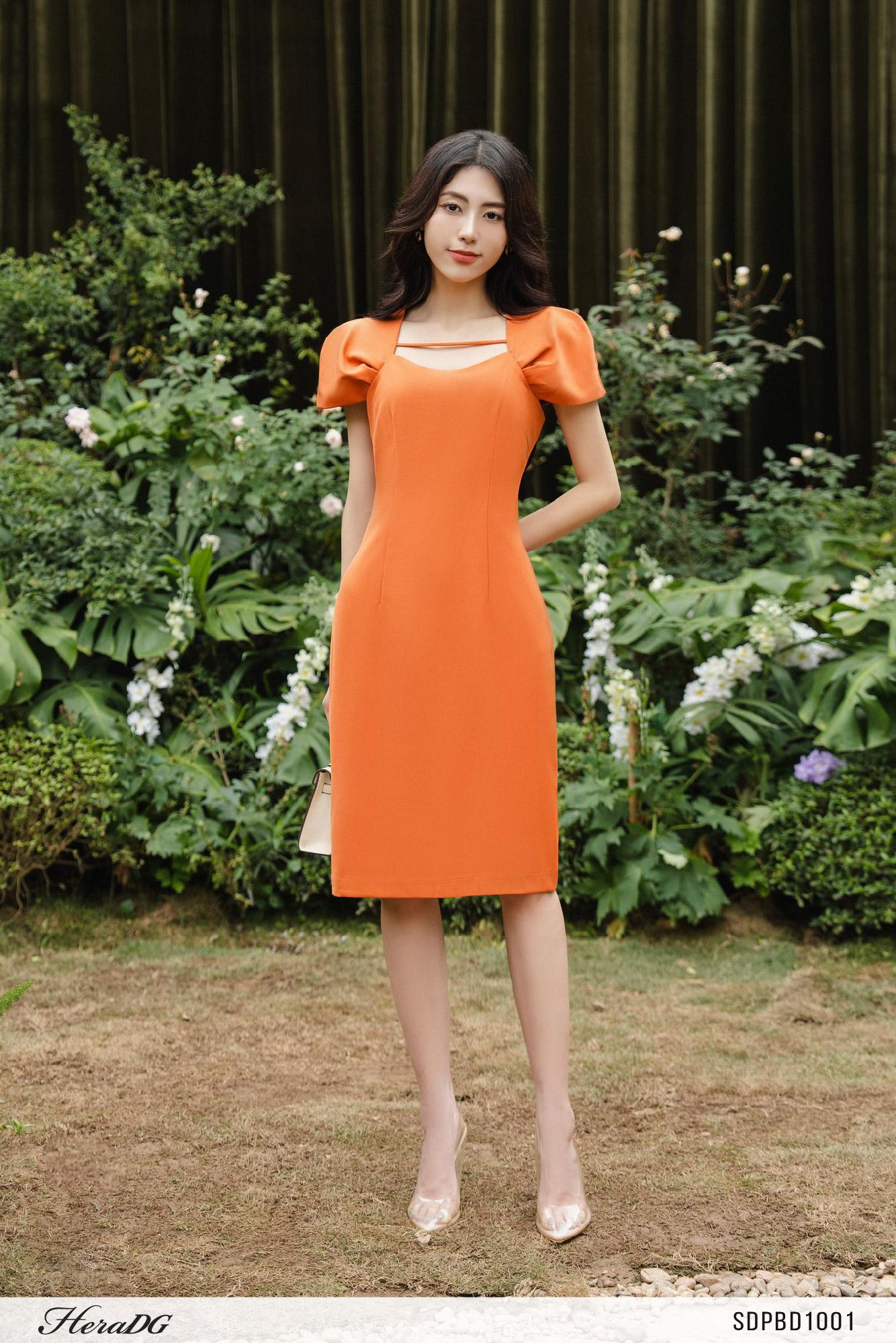 Đầm ôm tay xếp ly