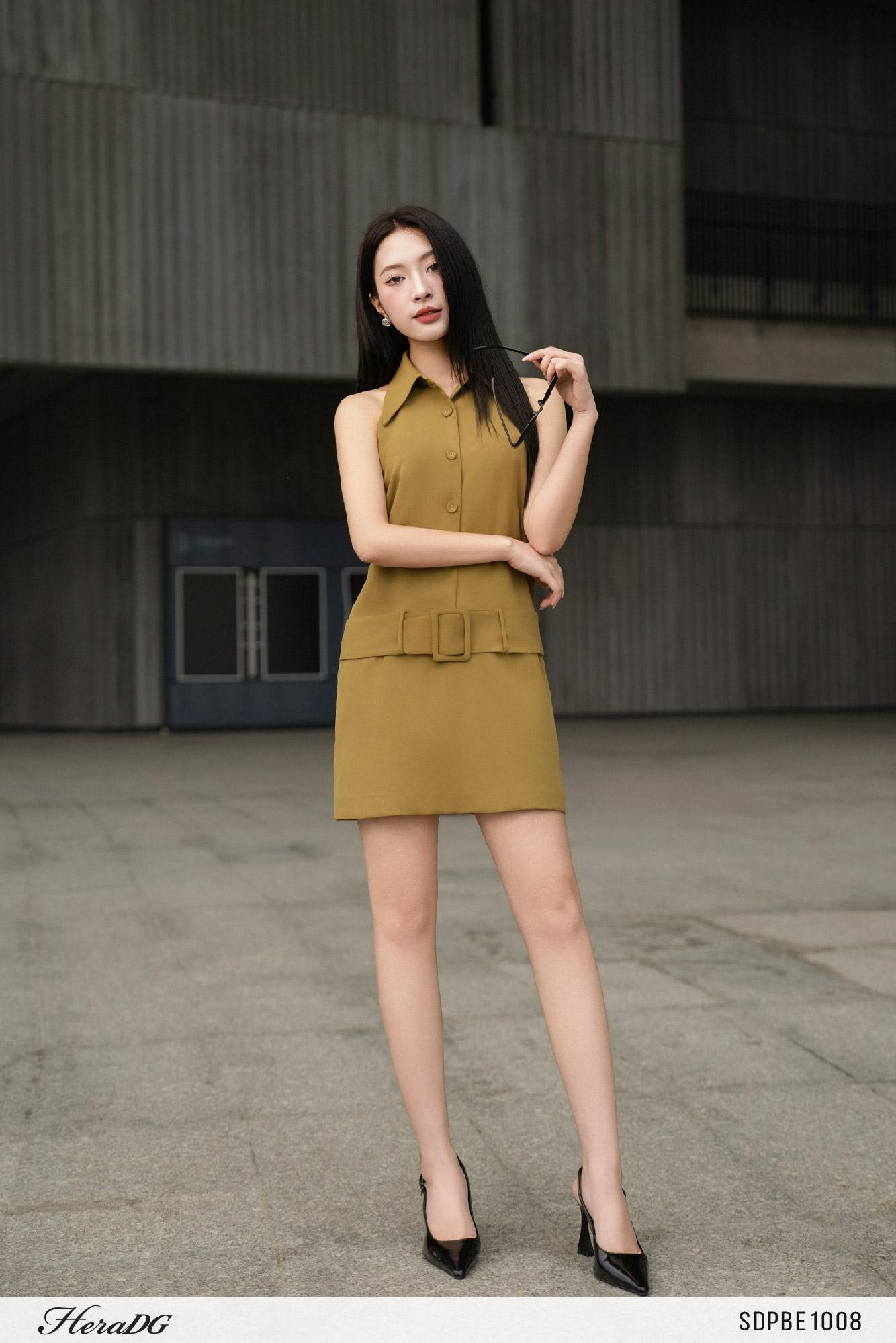 Đầm suông hạ eo thấp