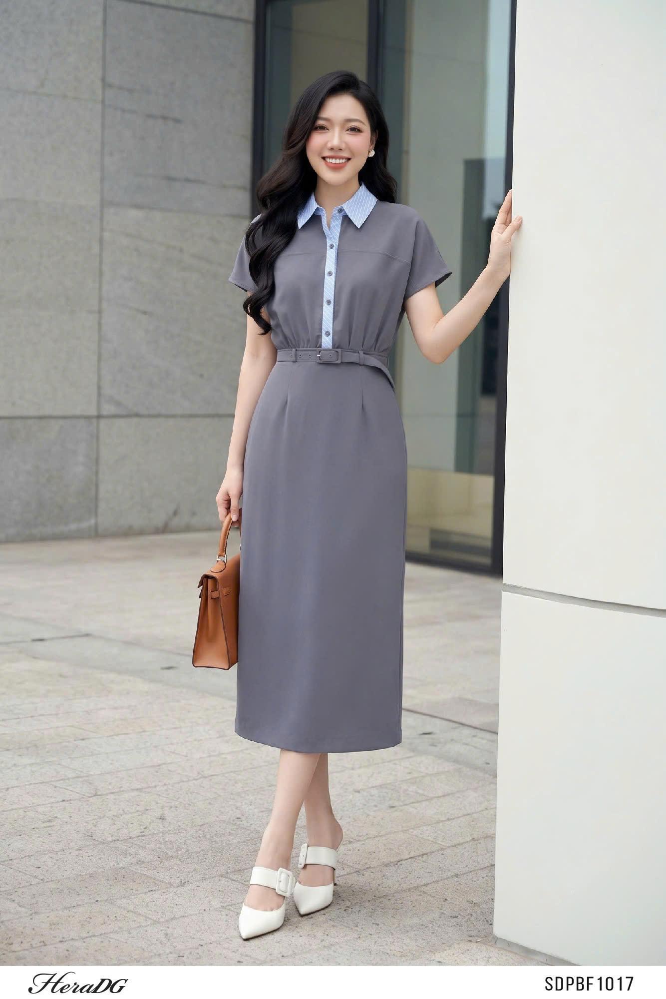 Đầm suông giả set