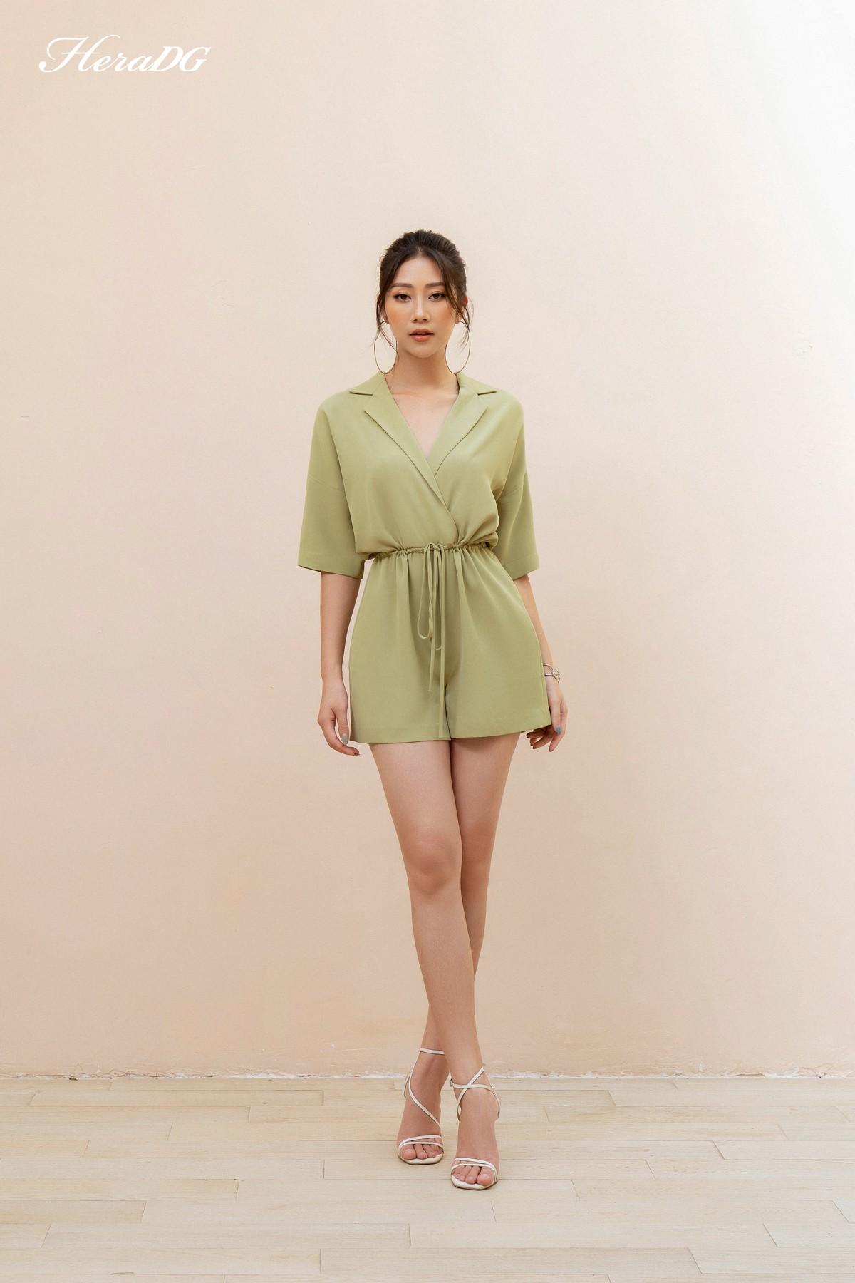 Jumsuit ngắn rút eo