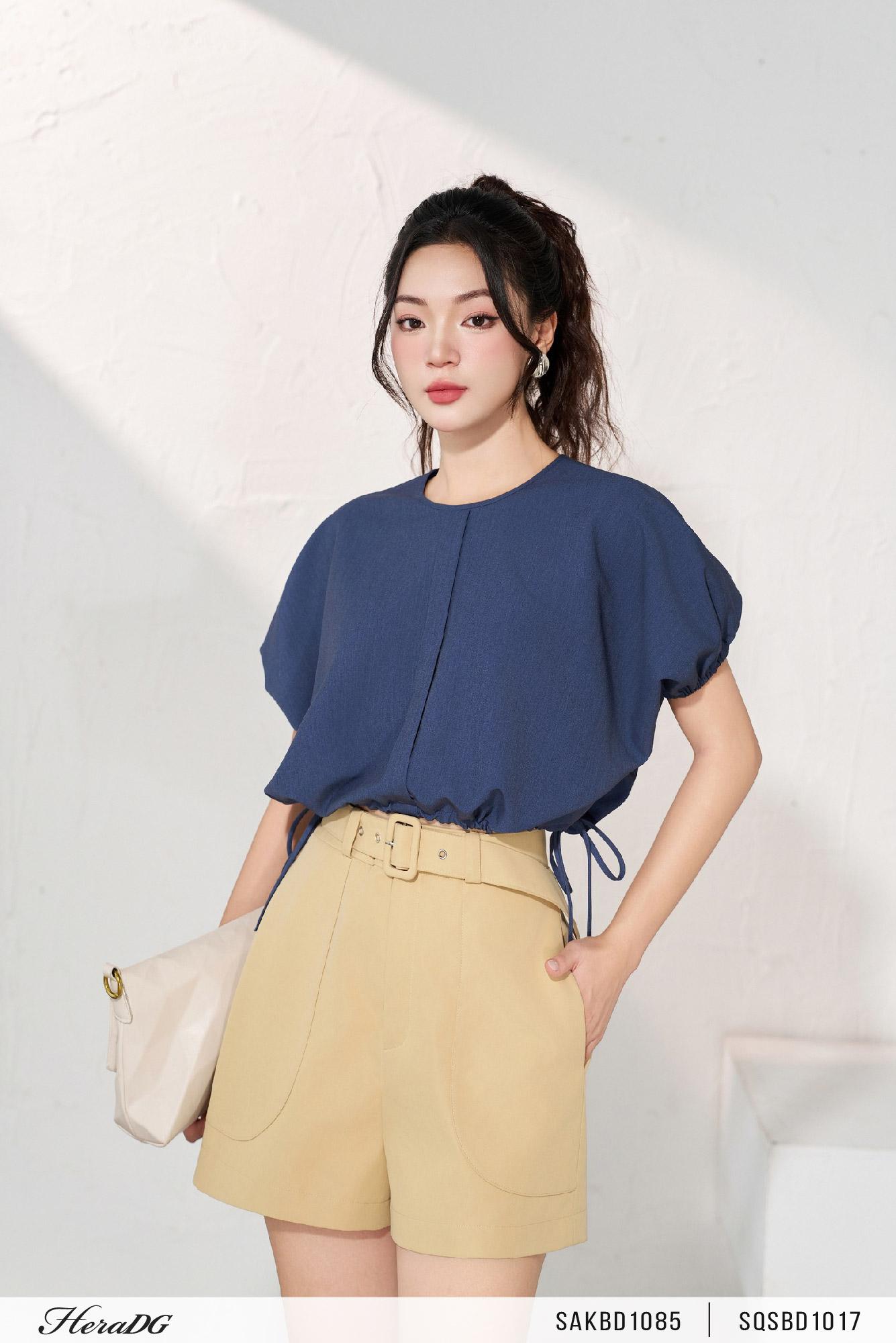 Quần short khaki đai rời