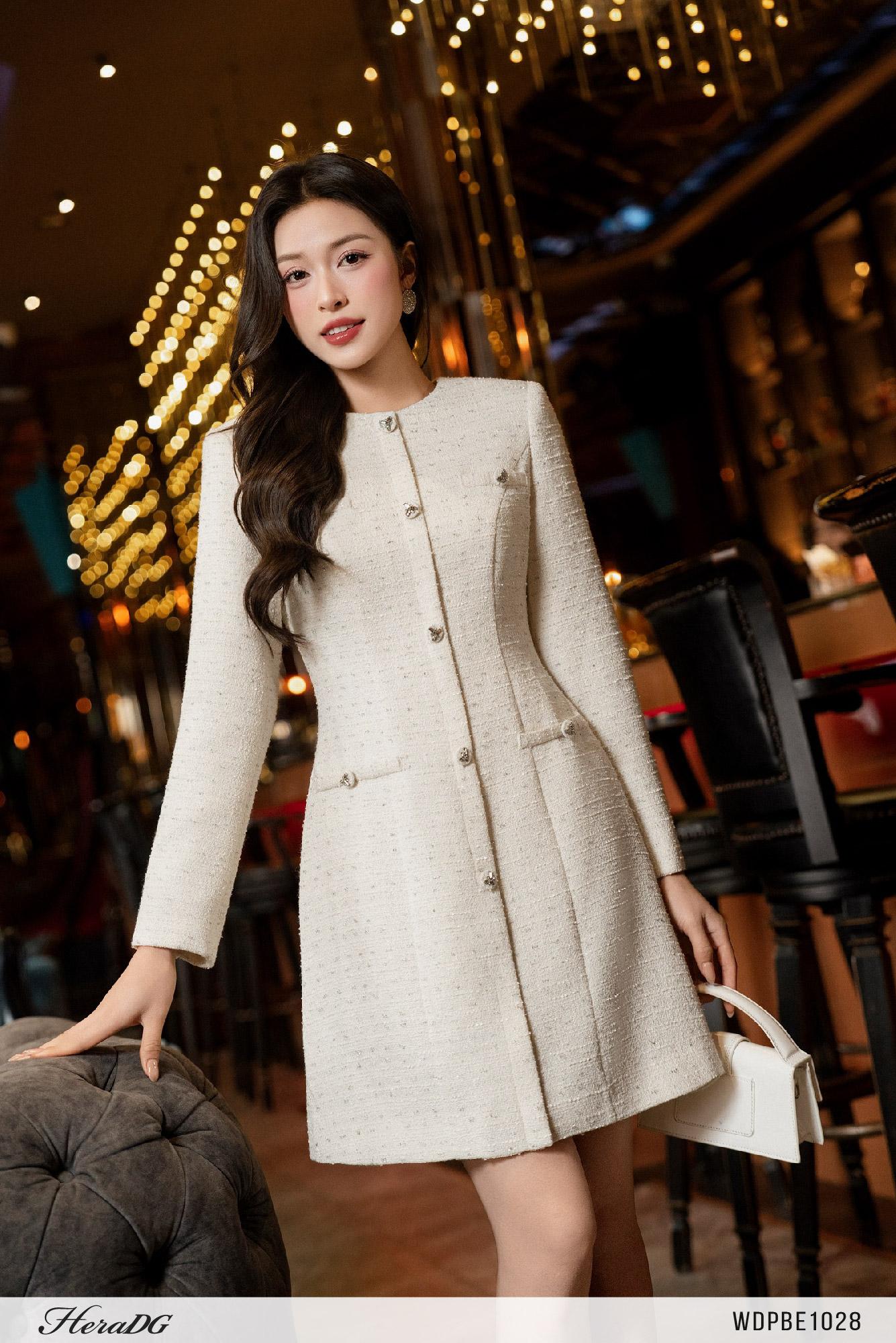 Đầm tweed dáng A