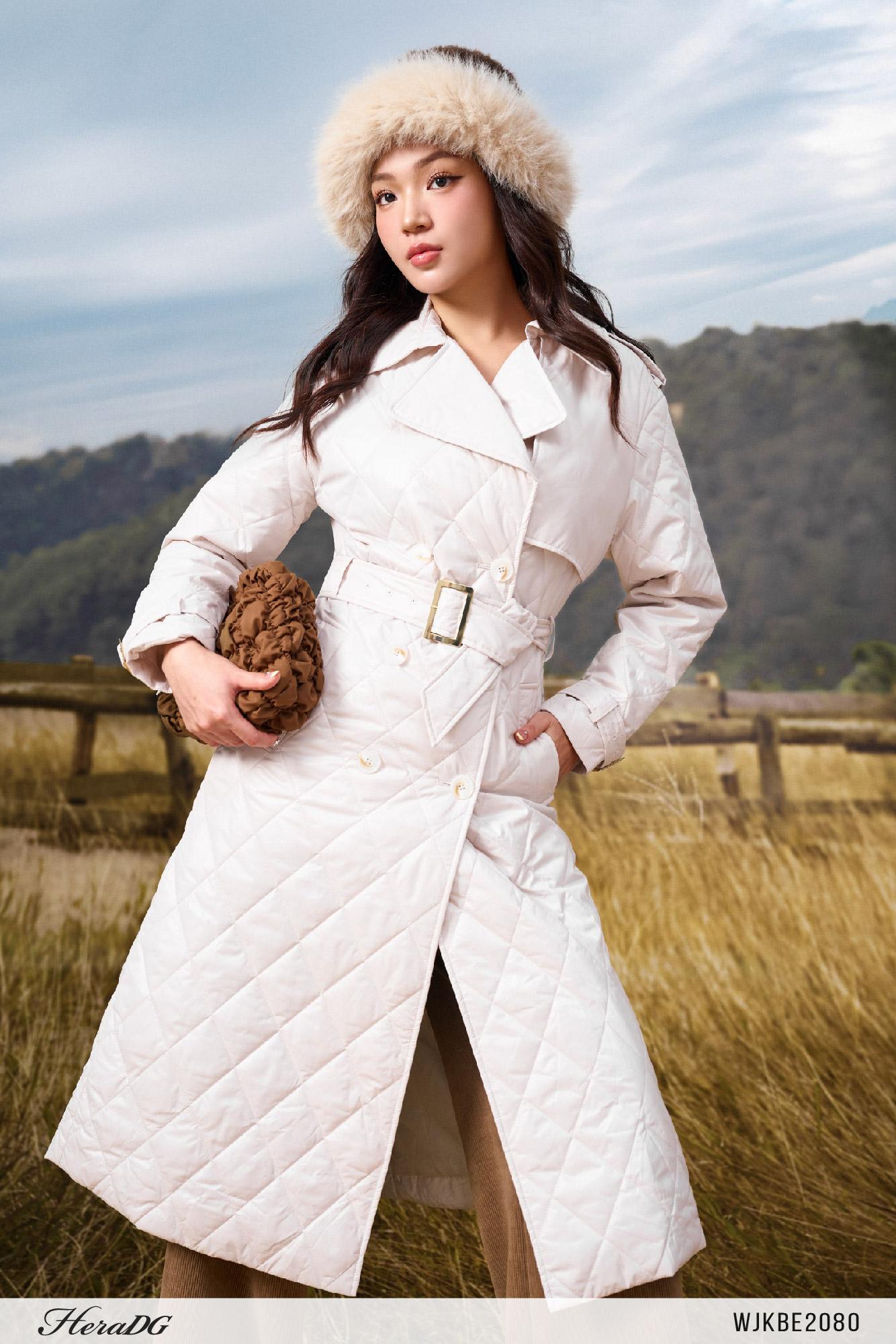 Áo phao 3 lớp dáng dài trenchcoat