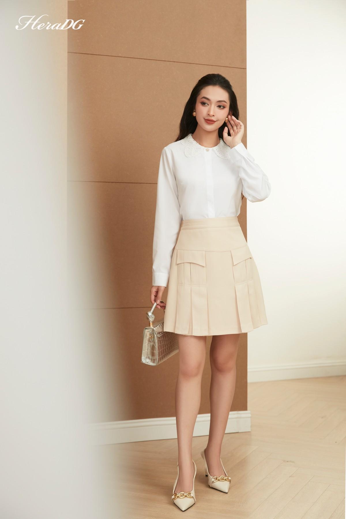 Chân váy A xếp ly