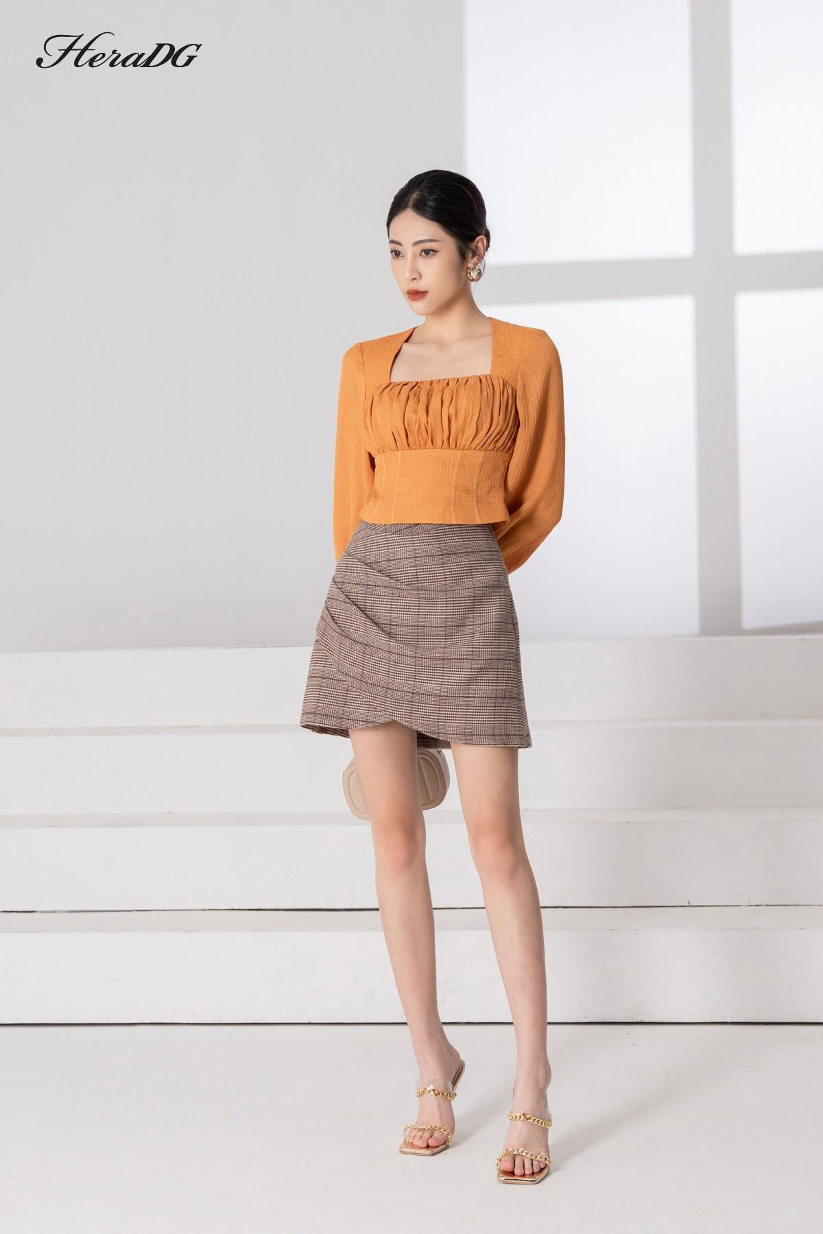 Chân váy A xếp ly