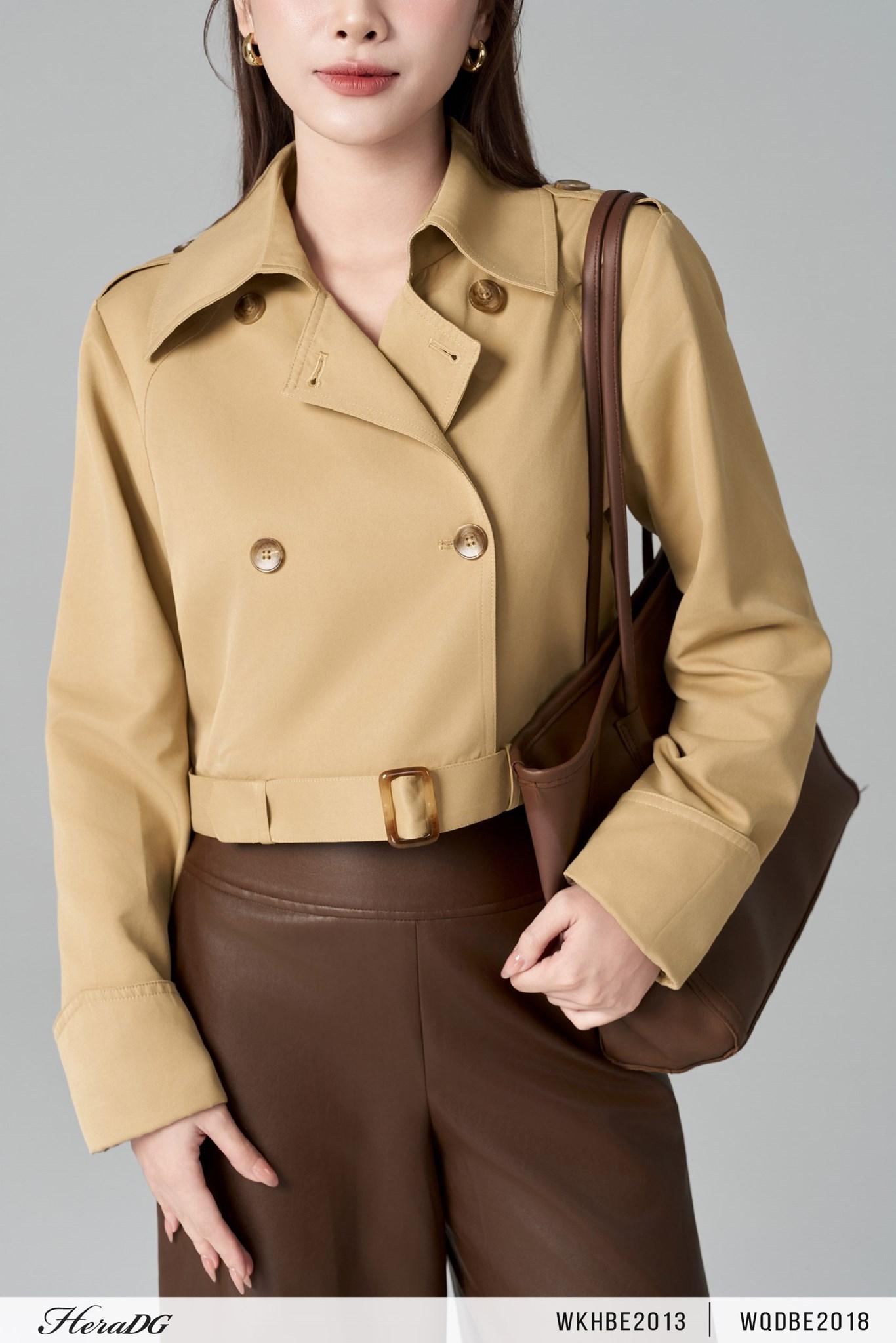 Áo trench coat dáng ngắn