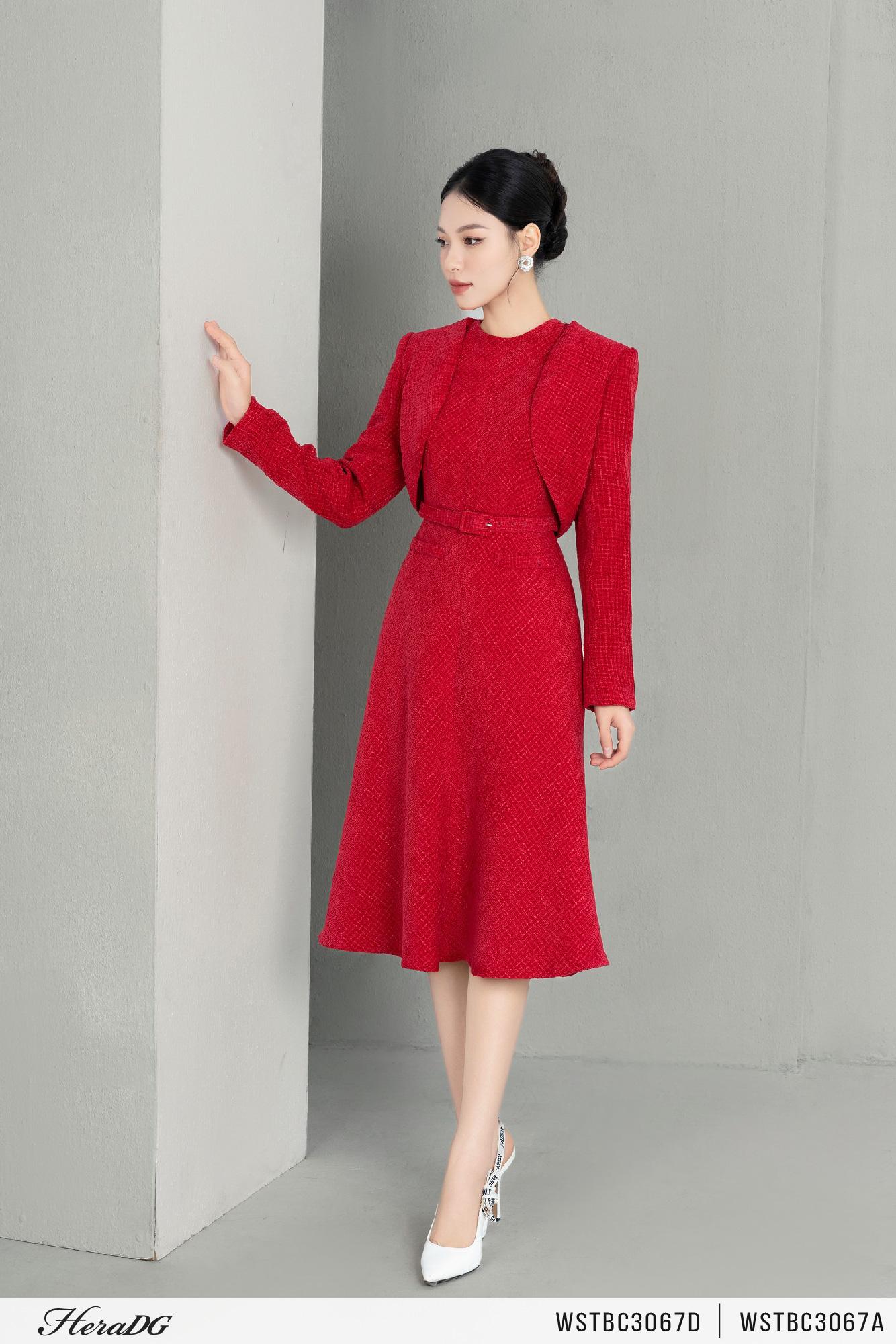 Đầm xoè cổ tròn